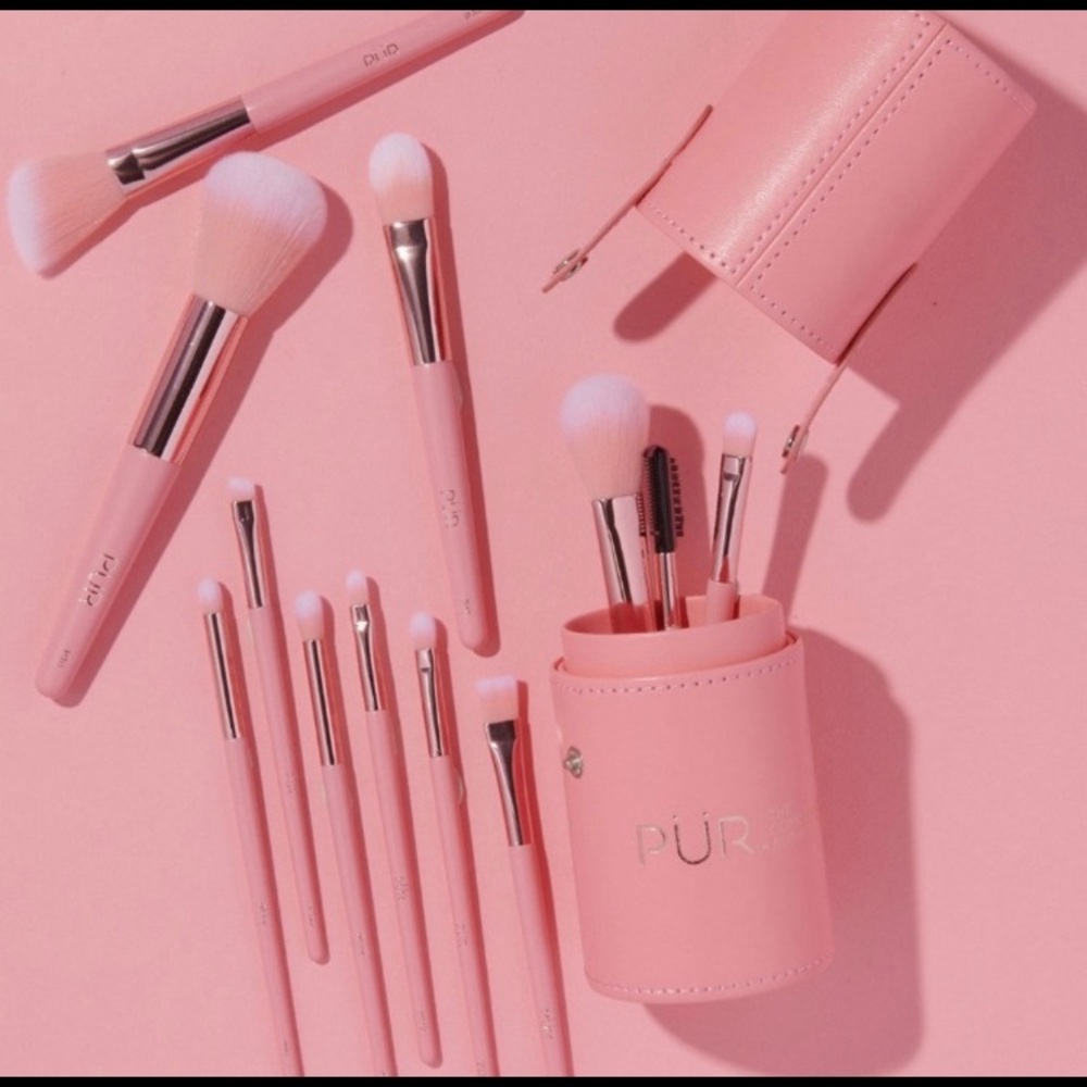 PÜR 11 piece makeup brush set